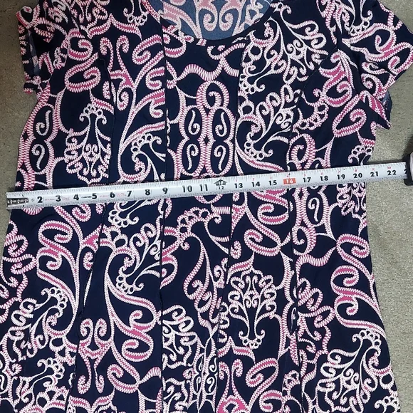 C Est. 1846 Chic Black and Pink Patterned Midi Dress - Picture 5 of 5